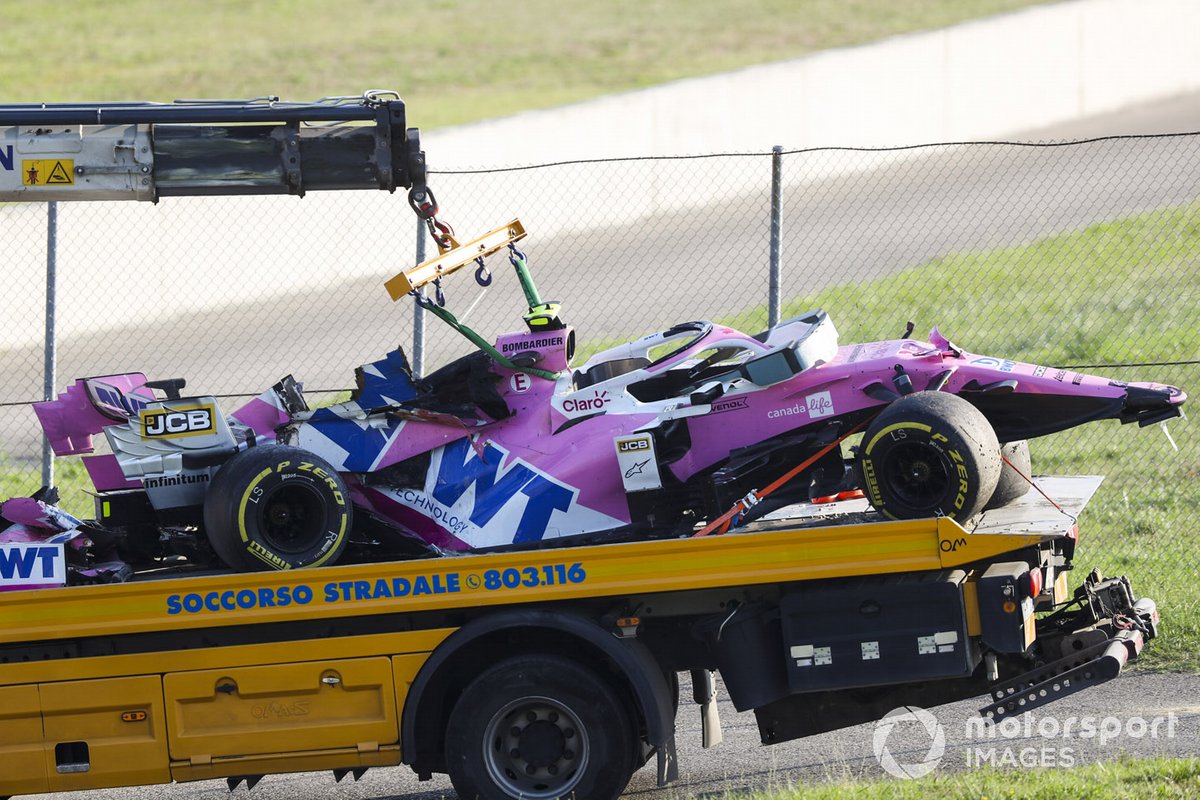 El monoplaza de Lance Stroll, Racing Point RP20 es retirado