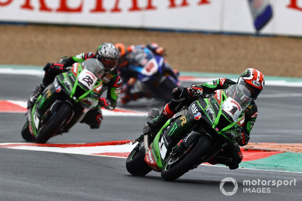 Jonathan Rea, Kawasaki Racing Team, Alex Lowes, Kawasaki Racing Team, Michael van Der Mark, Pata Yamaha
