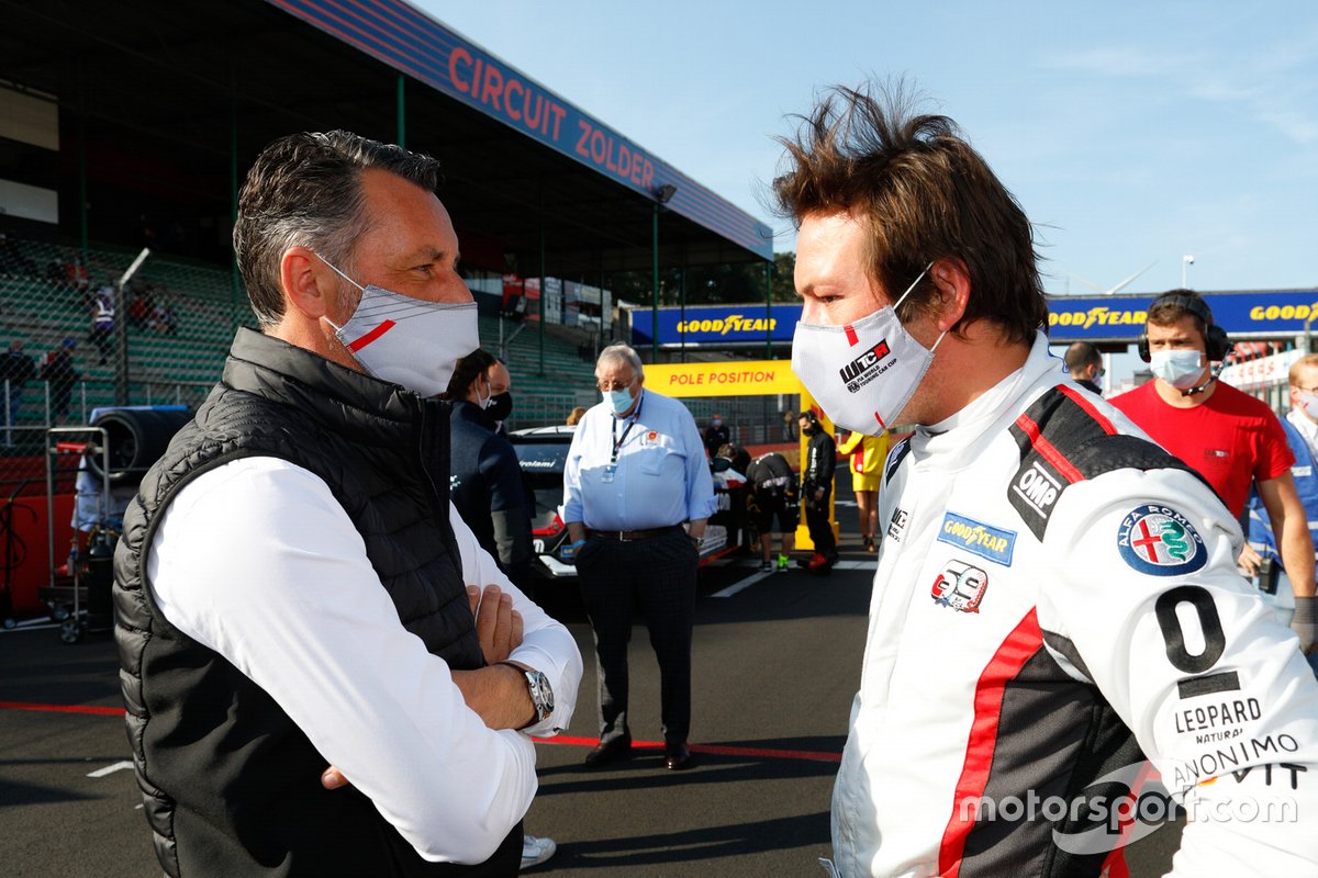 François Ribeiro, Head of Eurosport Events, WTCR Promoter, Jean-Karl Vernay, Mulsanne Alfa Romeo Giulietta TCR