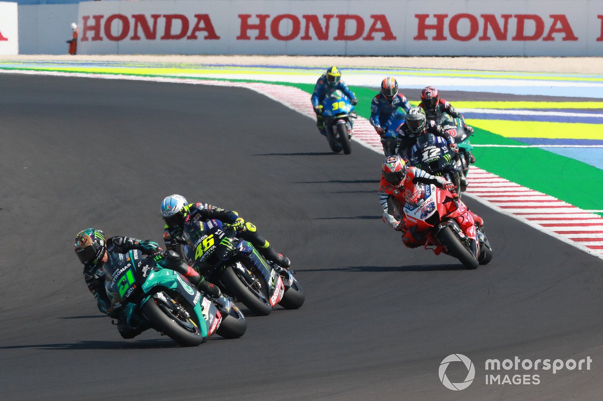 Franco Morbidelli, Petronas Yamaha SRT, Valentino Rossi, Yamaha Factory Racing, Jack Miller, Pramac Racing