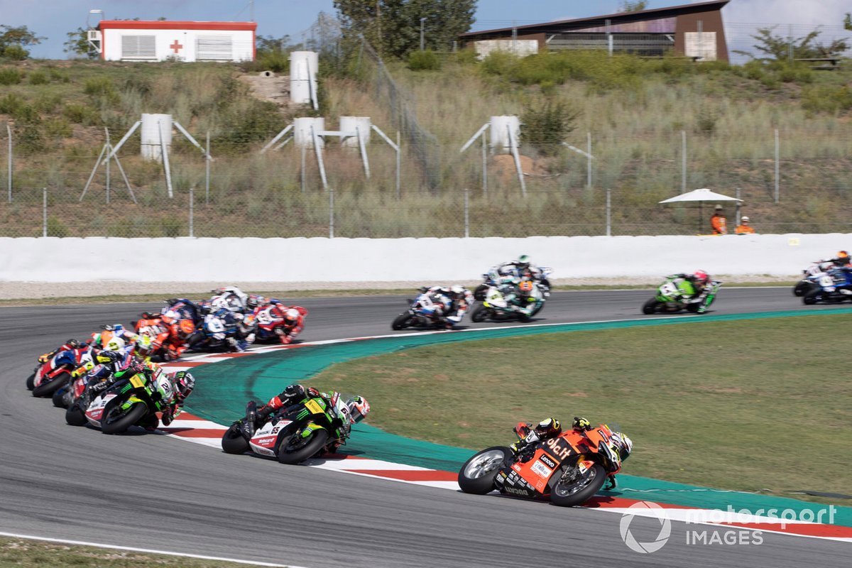 Alvaro Bautista, Aruba.it Racing Ducati, Jonathan Rea, Kawasaki Racing Team WSBK, Alex Lowes, Kawasaki Racing Team WSBK, Andrea Locatelli, Pata Yamaha WorldSBK, Iker Lecuona, Team HRC