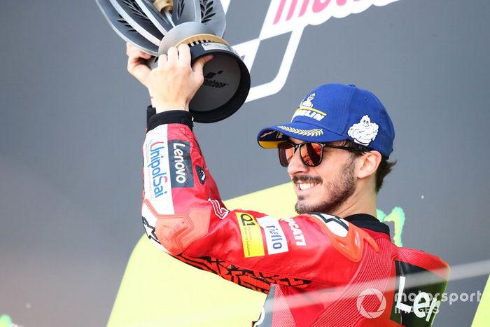 Podio: ganador Francesco Bagnaia, Equipo Ducati