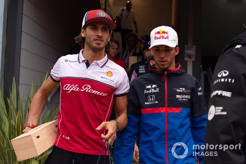 Alexander Albon, Red Bull Racing e Pierre Gasly, Toro Rosso