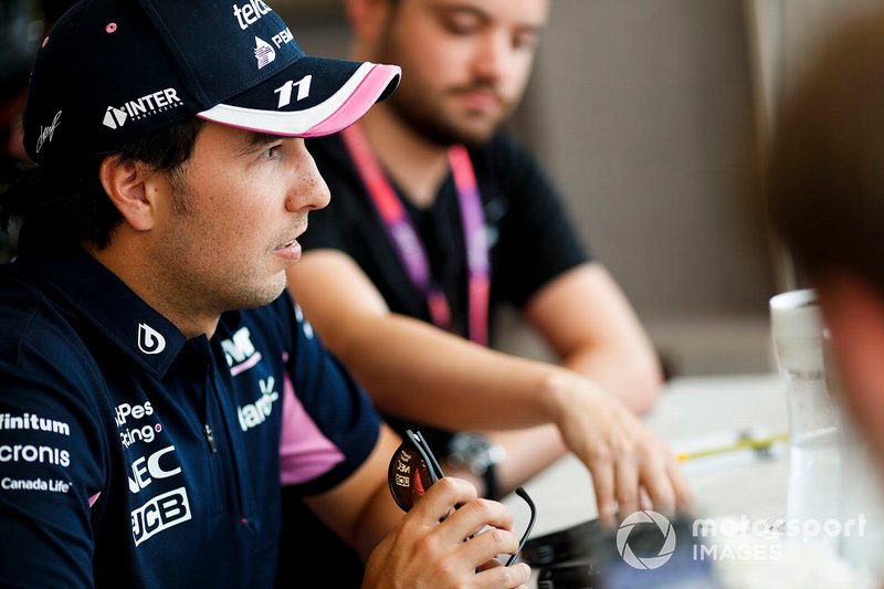 Sergio Perez, Racing Point parle aux médias