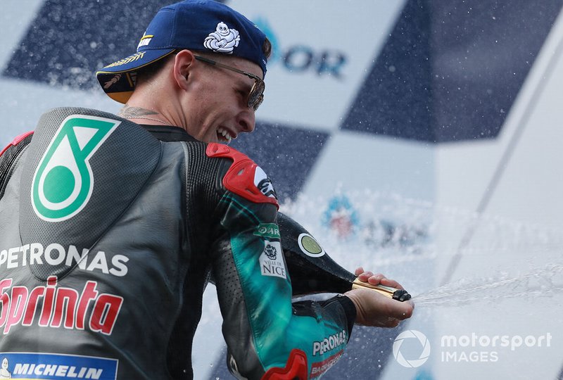 Podium: second place Fabio Quartararo, Petronas Yamaha SRT