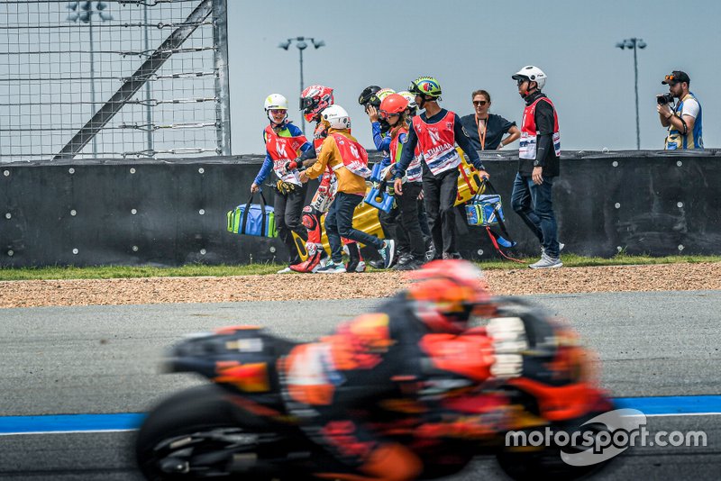 Marc Marquez, Repsol Honda Team, después de la caida