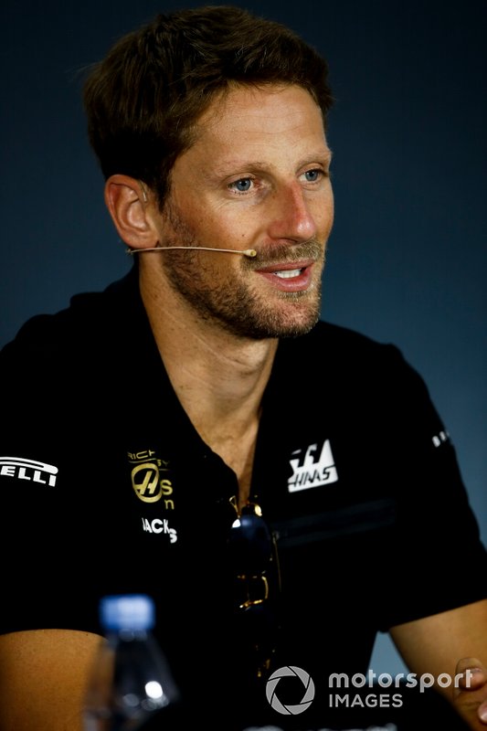 Romain Grosjean, Haas F1, en conférence de presse