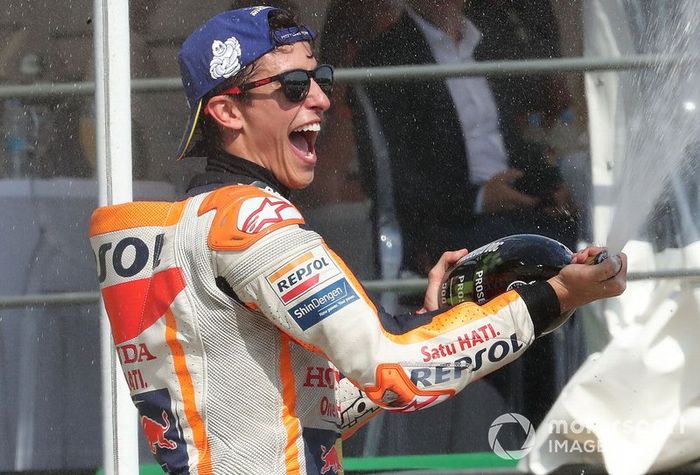 Podio: Marc Márquez, ganador de la carrera, Repsol Honda Team