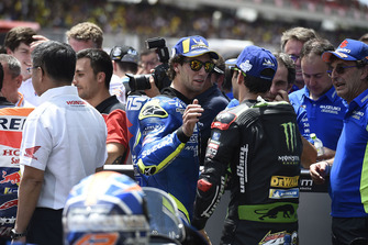 Le deuxième, Alex Rins, Team Suzuki MotoGP, le troisième, Johann Zarco, Monster Yamaha Tech 3