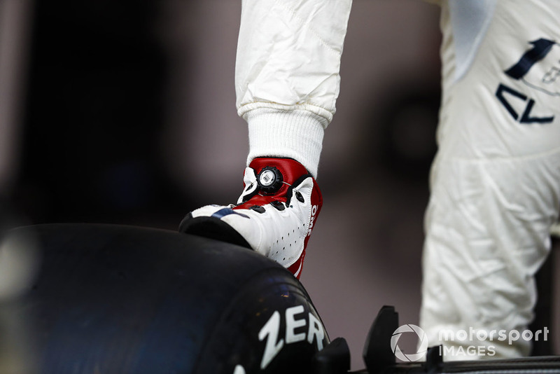 The OMP boots of Charles Leclerc, Sauber