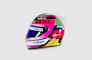 Casco especial para Sergio Pérez, Racing Point Force India para el GP de México