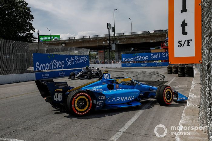 Jimmie Johnson, Chip Ganassi Racing Honda, accidente