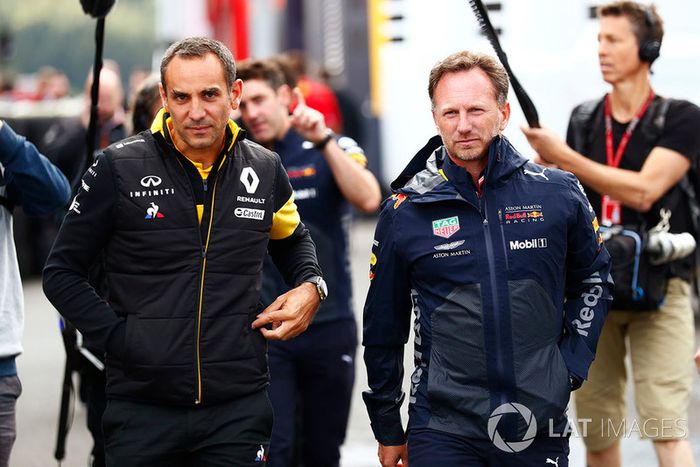 Cyril Abiteboul, director de Renault Sport F1 Team y Christian Horner, Team Principal, Red Bull Racing