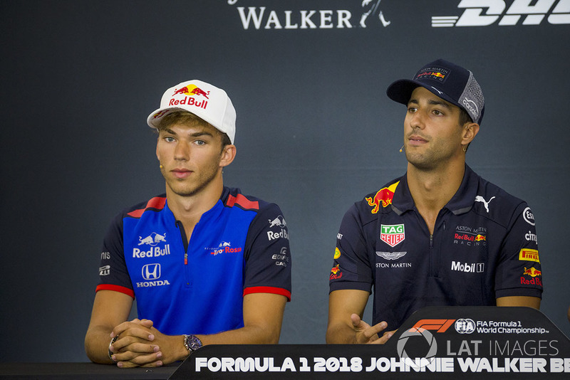 Pierre Gasly, Scuderia Toro Rosso Toro Rosso and Daniel Ricciardo, Red Bull Racing in the Press Conference
