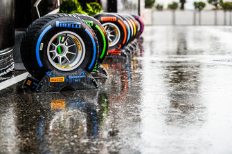 Pirelli tyres in the paddock