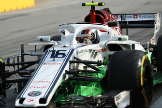 Charles Leclerc, Sauber C37, con la vernice aerodinamica
