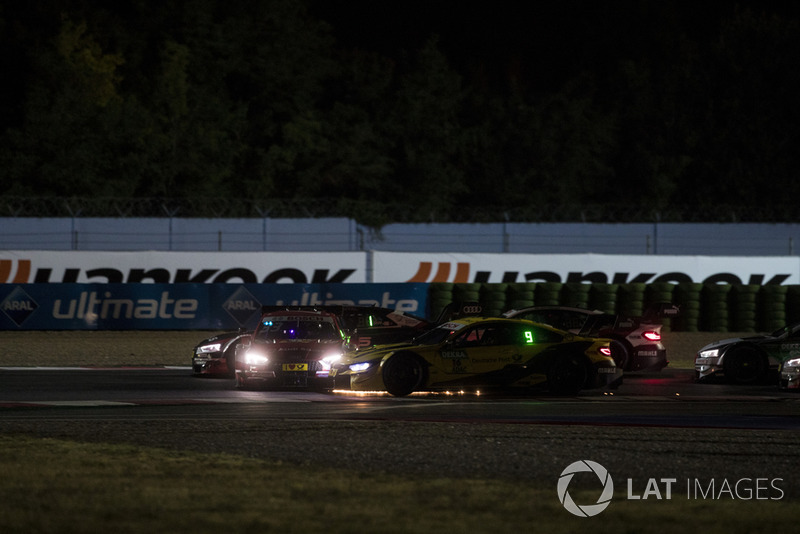 Contact between René Rast, Audi Sport Team Rosberg, Audi RS 5 DTM and Timo Glock, BMW Team RMG, BMW M4 DTM the start of the race