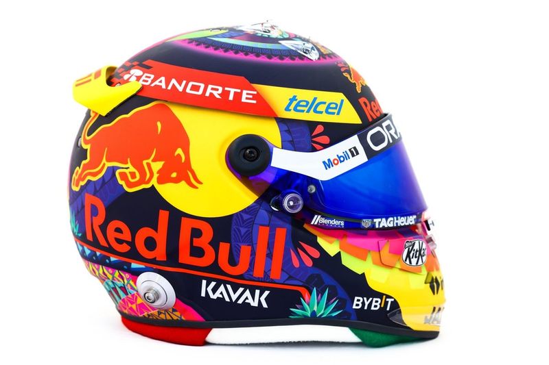 Casco de Sergio Perez, Red Bull Racing , GP de México