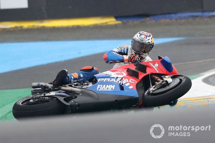 Jack Miller, Pramac Racing caída