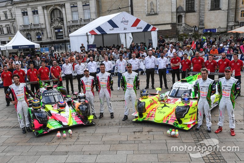 #1 Rebellion Racing Rebellion R-13: Andre Lotterer, Neel Jani, Bruno Senna; #3 Rebellion Racing Rebellion R-13: Nathanael Berthon, Gustavo Menezes, Thomas Laurent