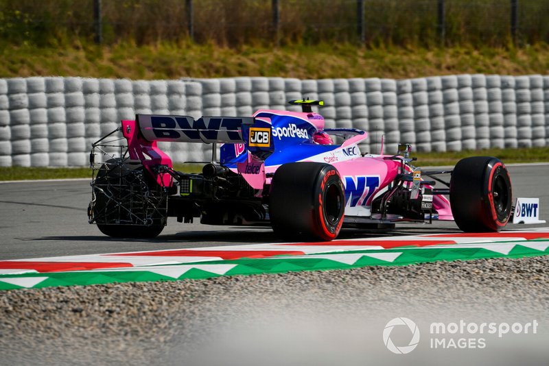 Lance Stroll, Racing Point RP19, with data sensors fitted