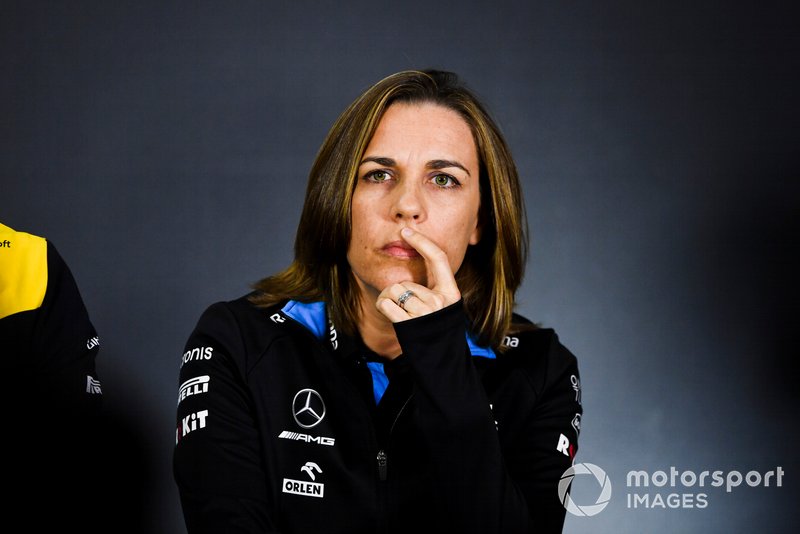 Claire Williams, Vice Team Principal, Williams Racing, durante la conferenza stampa