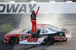 Race Winner Christopher Bell, Joe Gibbs Racing, Toyota Supra Ruud