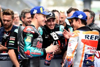 Polesitter Fabio Quartararo, Petronas Yamaha SRT, third place Marc Marquez, Repsol Honda Team