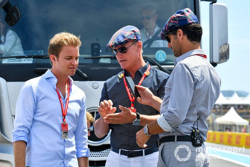 Nico Rosberg, David Coulthard and Mark Webber
