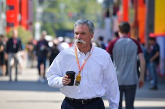Chase Carey, Chairman, Formula 1 in the paddock