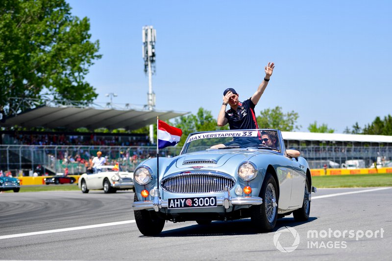 Max Verstappen, Red Bull Racing, in the drivers parade