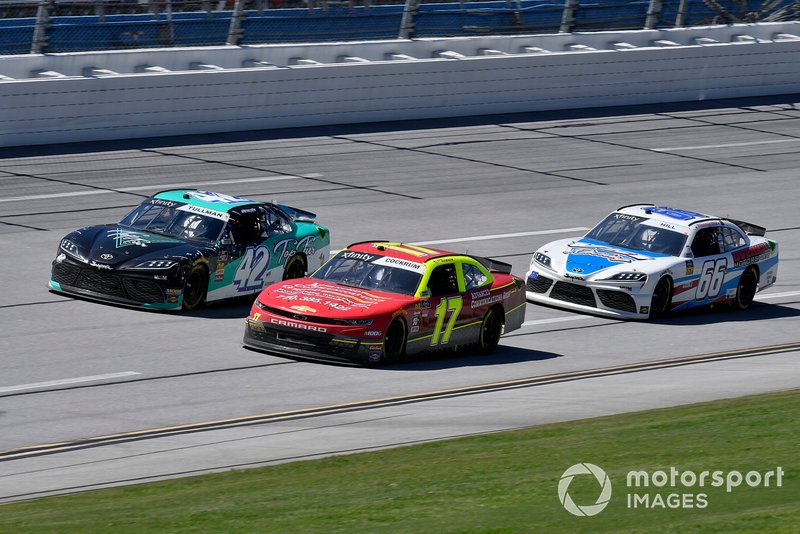 Chris Cockrum, Rick Ware Racing, Chevrolet Camaro ADVANCED COMMUNICATION GROUP, Max Tullman, Motorsports Business Management, Toyota Supra Top Tier, and Timmy Hill, Motorsports Business Management, Toyota Camry VSI Racing/Overkill Motorsports