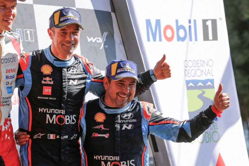 Podium: Sébastien Loeb, Daniel Elena, Hyundai Motorsport Hyundai i20 Coupe WRC