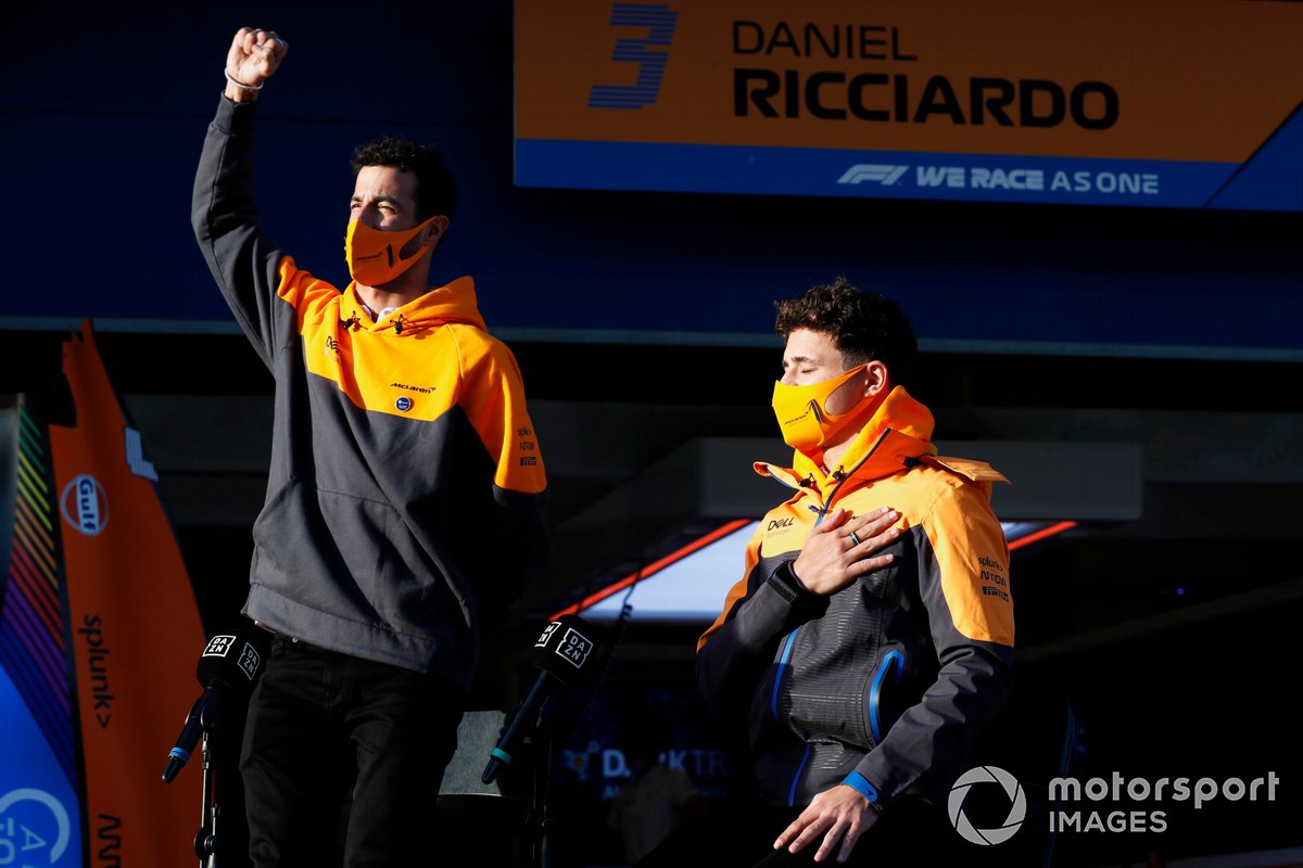 Daniel Ricciardo, McLaren, and Lando Norris, McLaren