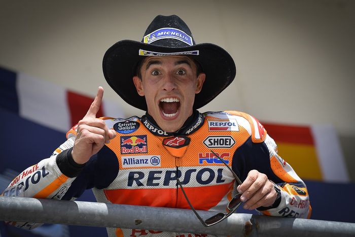Podio: ganador Marc Márquez, Repsol Honda Team