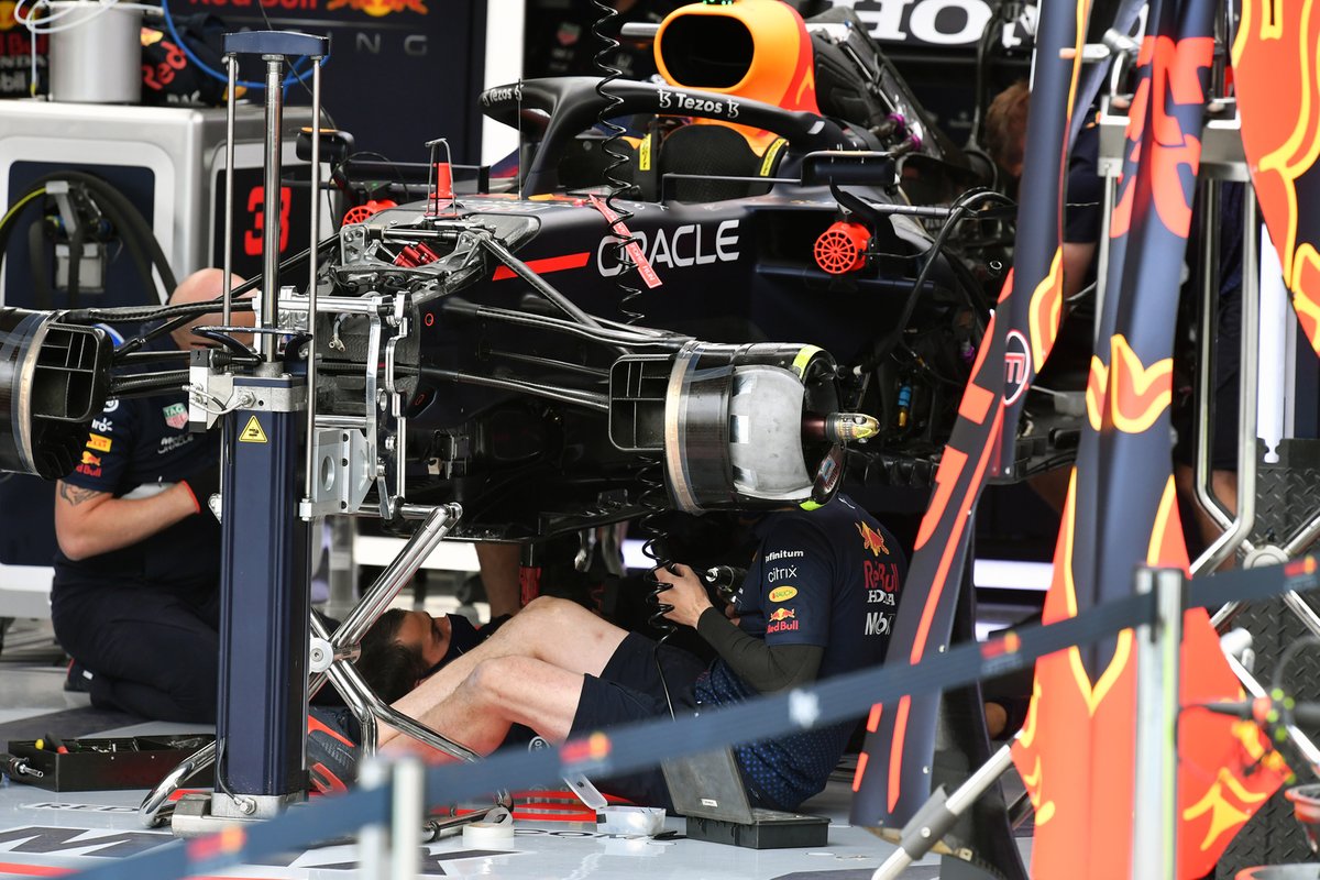 Detalle del tambor de freno del Red Bull Racing RB16B