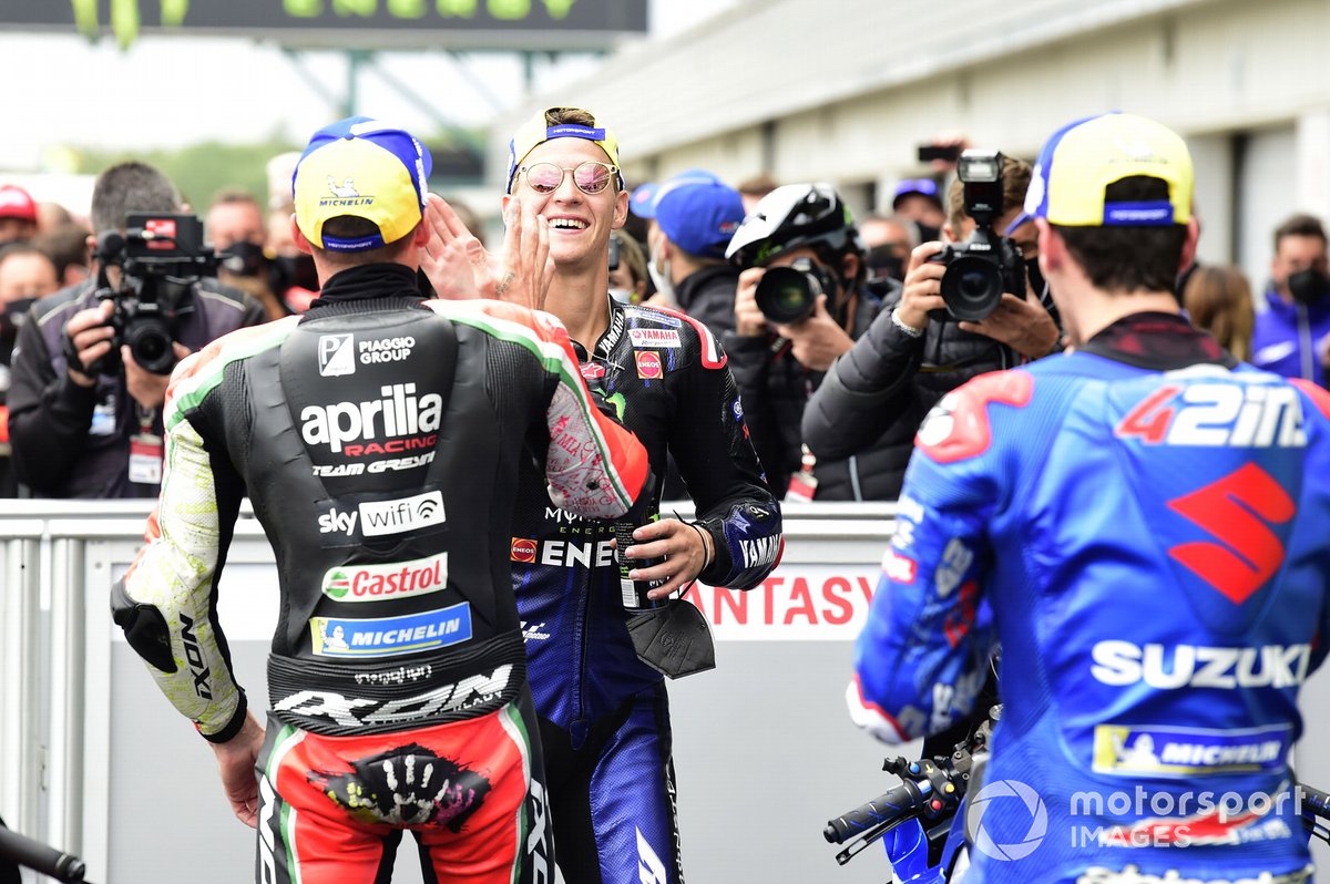 Alex Rins, Team Suzuki MotoGP, Fabio Quartararo, Yamaha Factory Racing, Aleix Espargaro, Aprilia Racing Team Gresini