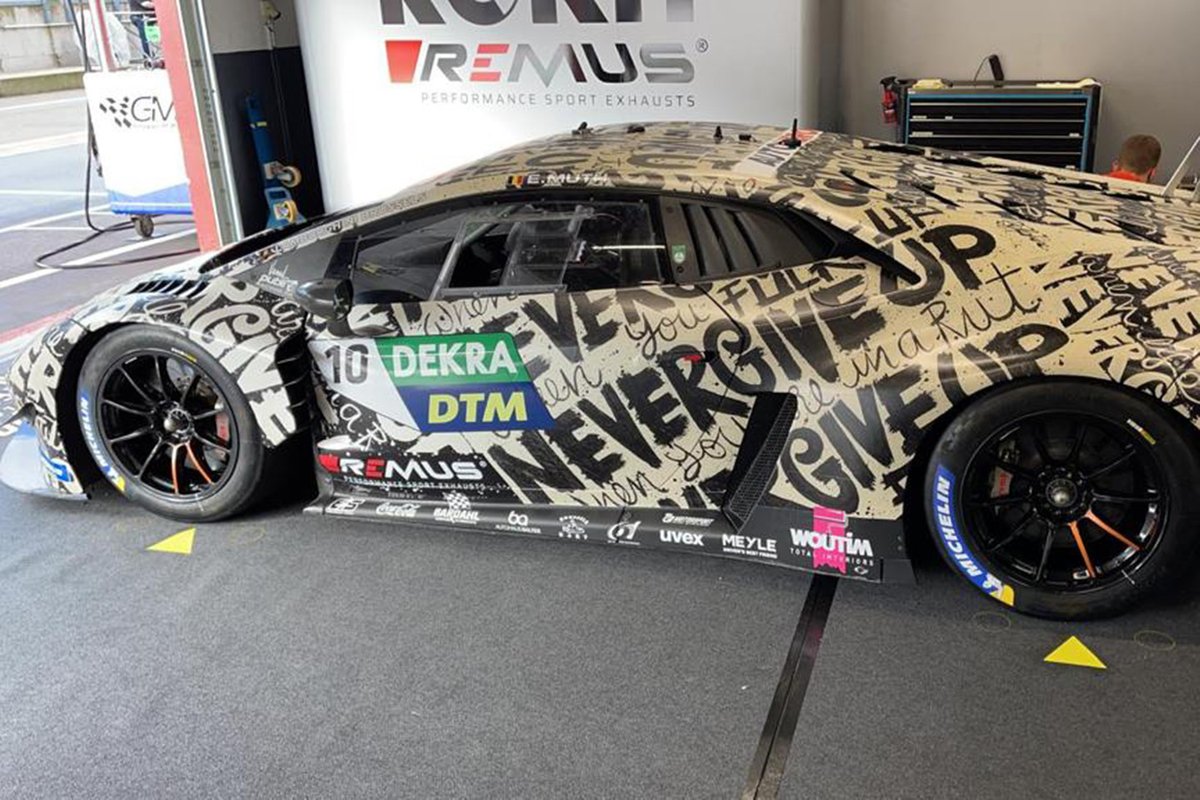 Car of Esteban Muth, T3-Motorsport Lamborghini Huracan Evo GT3