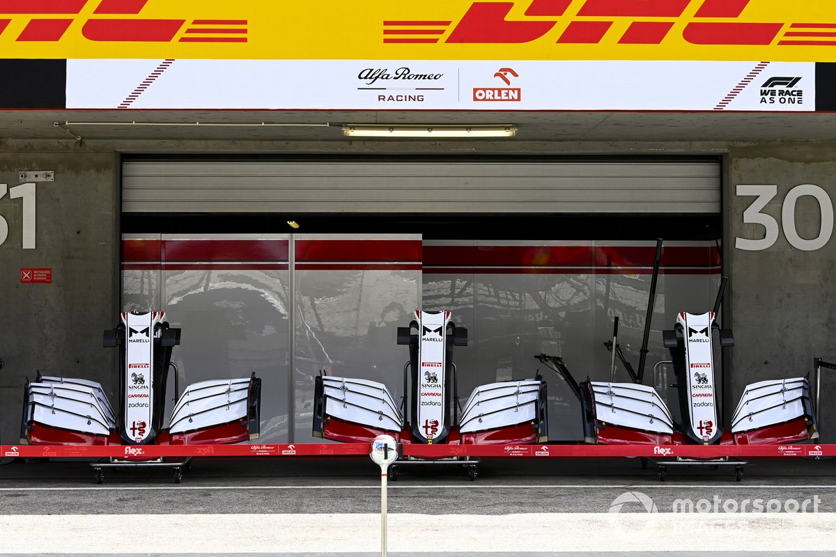 Alerones delanteros del Alfa Romeo Racing C41