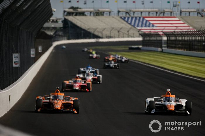 Felix Rosenqvist, Arrow McLaren SP Chevrolet y Juan Pablo Montoya, Arrow McLaren SP Chevrolet