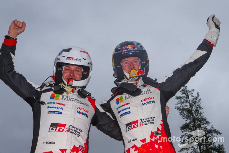 Il vincitore Elfyn Evans, Scott Martin, Toyota Gazoo Racing WRT Toyota Yaris WRC