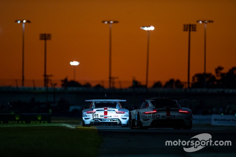 #911 Porsche GT Team Porsche 911 RSR: Nick Tandy, Frederic Makowiecki, Matt Campbell, #912 Porsche GT Team Porsche 911 RSR: Earl Bamber, Laurens Vanthoor, Mathieu Jaminet