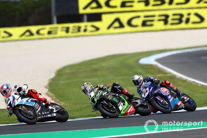 Tom Sykes, BMW Motorrad WorldSBK Team, Jonathan Rea, Kawasaki Racing Team, Toprak Razgatlioglu, Pata Yamaha