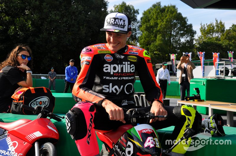 Aleix Espargaró en el evento de las minibikes de MotoGP