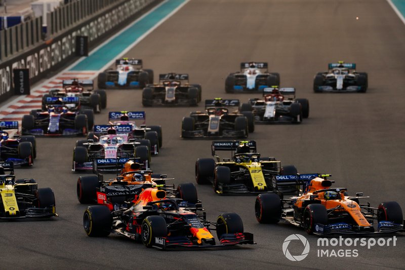 Alexander Albon, Red Bull RB15, Lando Norris, McLaren MCL34, Carlos Sainz Jr., McLaren MCL34, Daniel Ricciardo, Renault F1 Team R.S.19