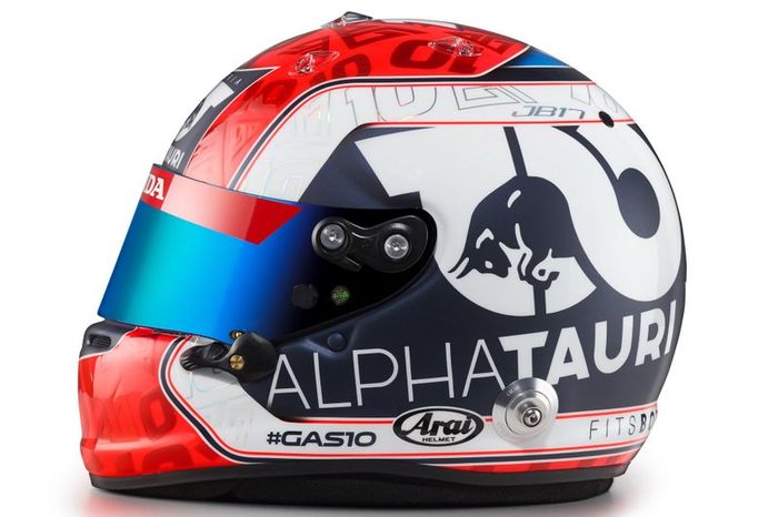Casco de Pierre Gasly, AlphaTauri