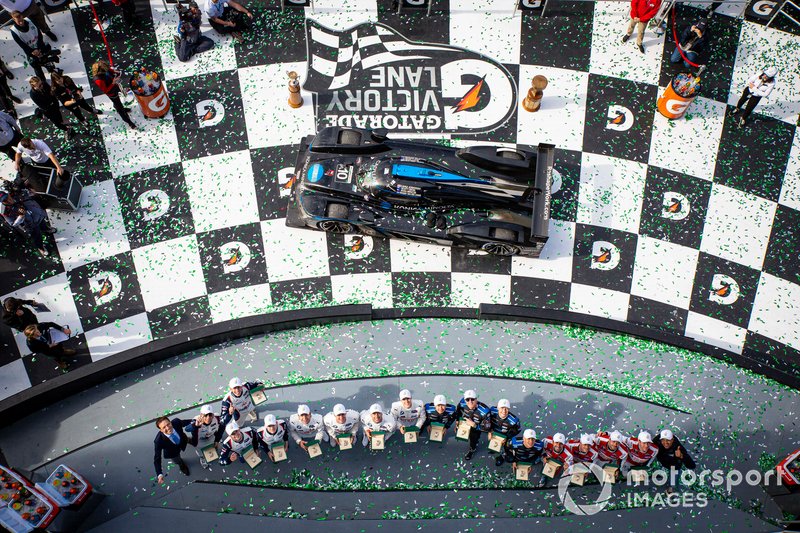 #10 Wayne Taylor Racing Cadillac DPi: Renger Van Der Zande, Ryan Briscoe, Scott Dixon, #81 DragonSpeed USA ORECA 07 Gibson: Ben Hanley, Henrik Hedman, Colin Braun, Harrison Newey, #24 BMW Team RLL BMW M8 GTE: Jesse Krohn, John Edwards, Augusto Farfus, Chaz Mostert, #48 Paul Miller Racing Lamborghini Huracan GT3: Bryan Sellers, Corey Lewis, Madison Snow, Andrea Caldarelli