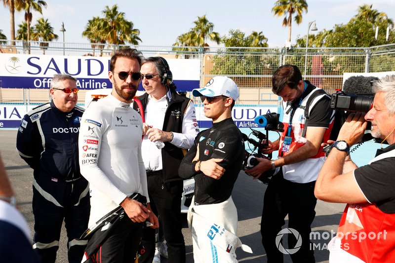 Jean-Eric Vergne, DS Techeetah, Nyck De Vries, Mercedes Benz EQ on the grid