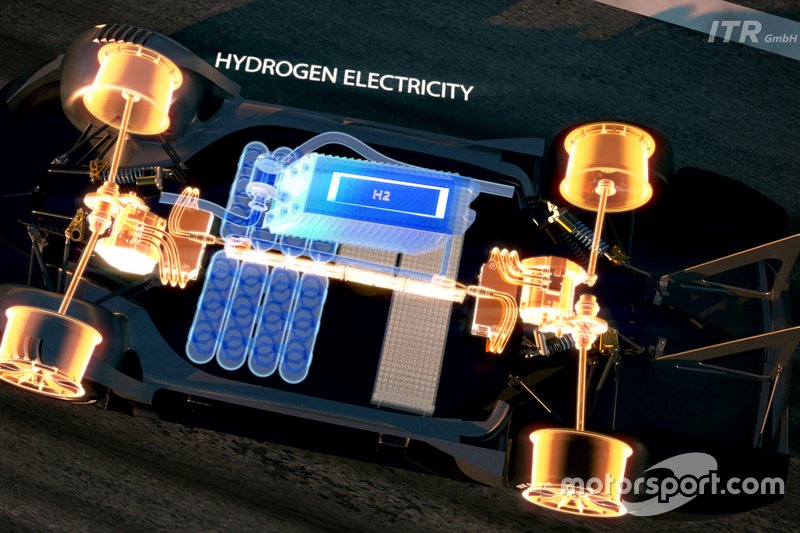 Cars will use fuel cell technology with the tanks fitted safely with the car’s carbon-fibre monocoque