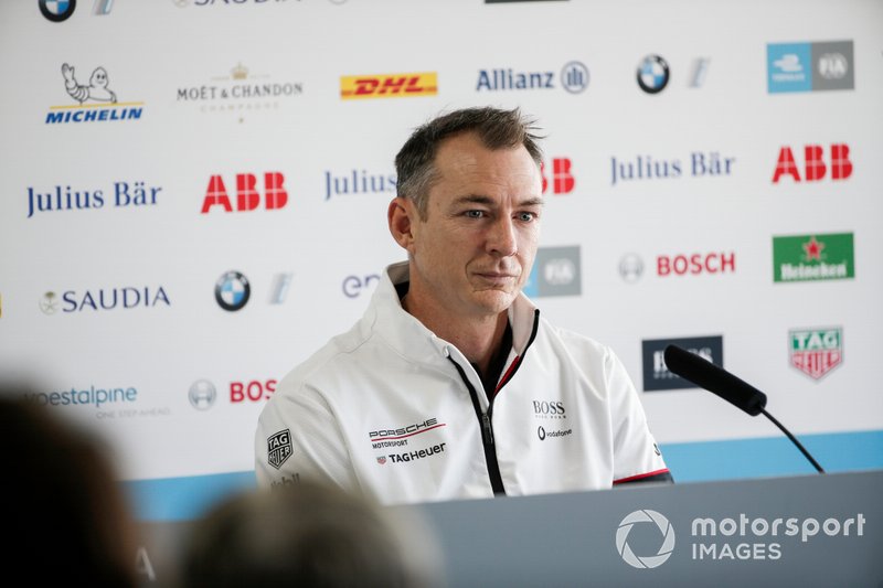 Amiel Lindesay, Head of Operations, TAG Heuer Porsche in the press conference